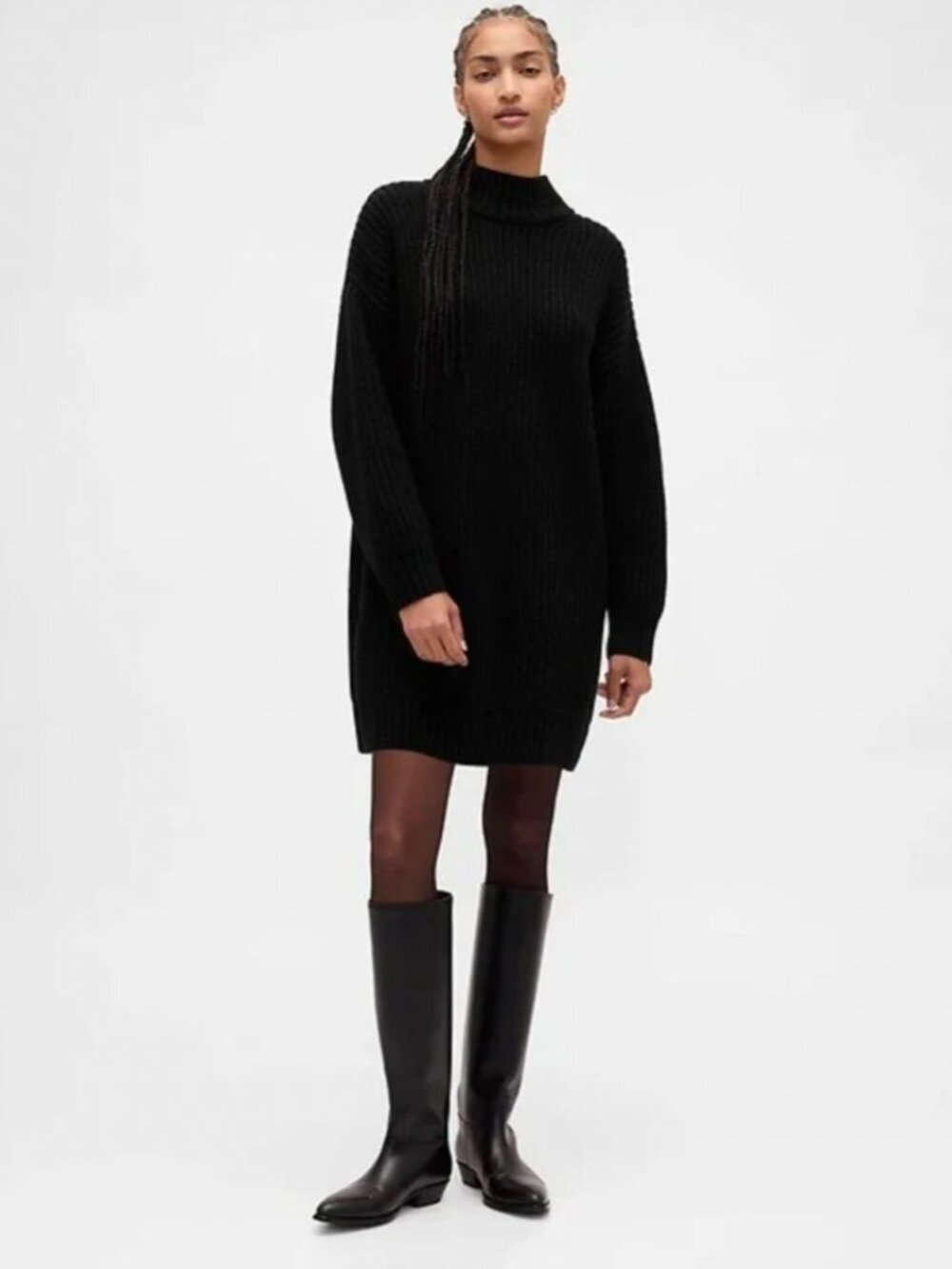 GAP Oversized Turtleneck Mini Sweater Dress